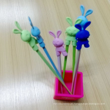 Cute Rabbit Shape Silicone Chopsticks Holder for Teaching Using Chopsticks